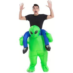Inflatable Alien Abduction Costume for Adult Blow Up Halloween Outfit ONE SIZE